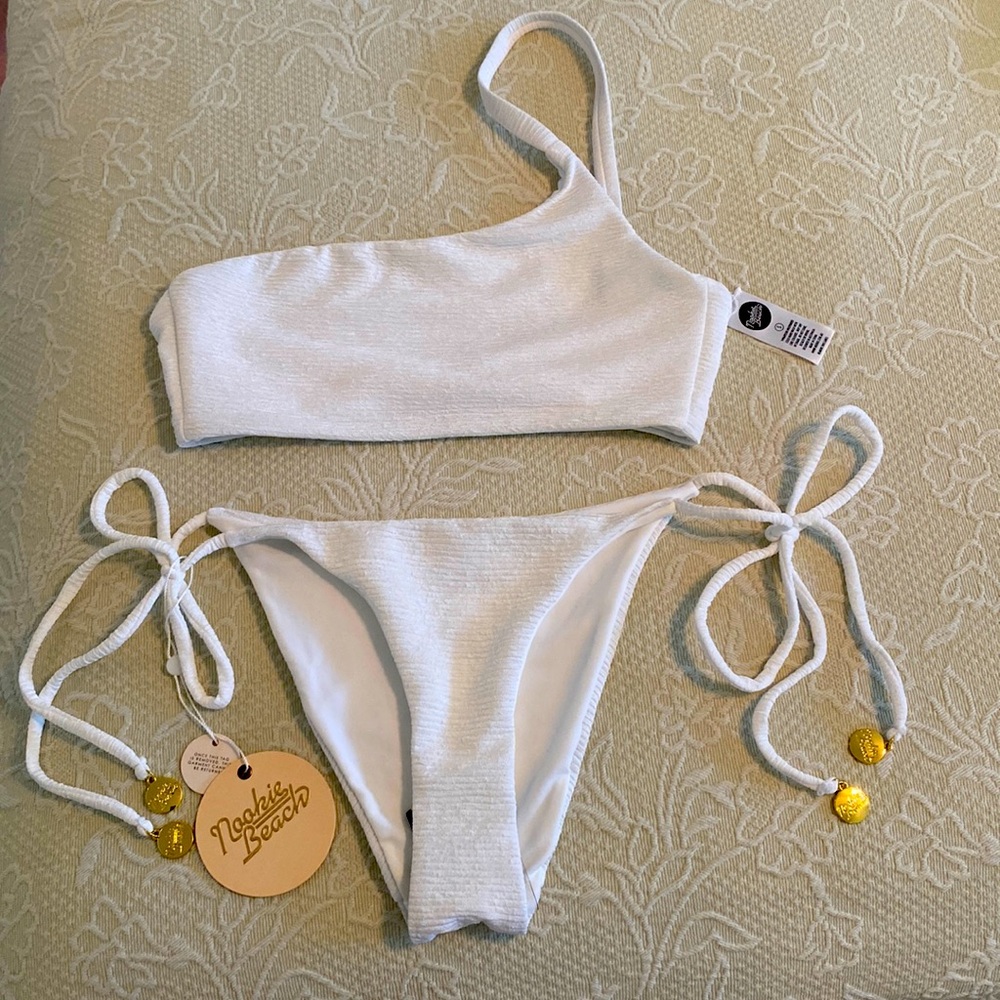 NWT NOOKIE BEACH WHITE BIKINI SIZE S